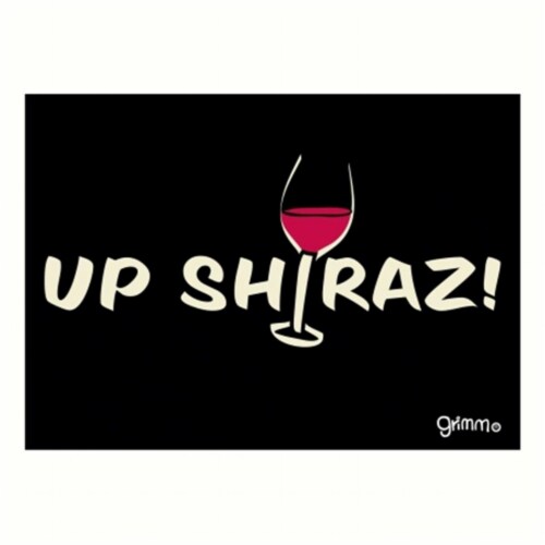 Grimm  Humorous Sayings Up Shiraz Magnetic Note Pad with Pencil Perspective: front