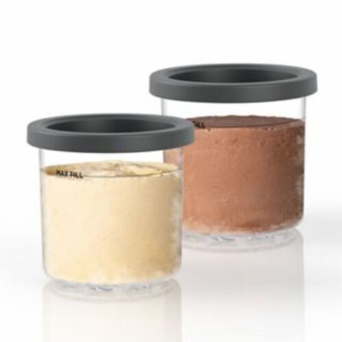 Ninja® CREAMi® Pint Containers with Lids Perspective: front