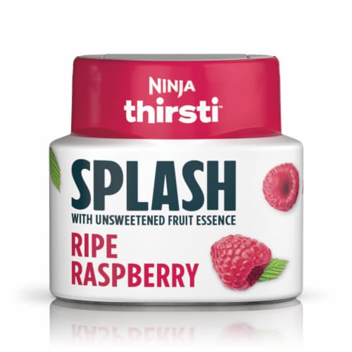Ninja® Thirsti™ Ripe Raspberry SPLASH with Unsweetened Fruit Essence Water Enhancer Bottle Perspective: front