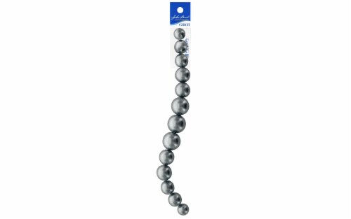 John Bead 8  Czech Glass Pearl 10-16mm Gunmetal Perspective: front