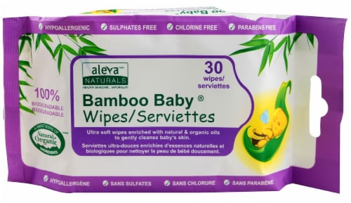 Aleva Naturals  Bamboo Baby® Wipes Perspective: front
