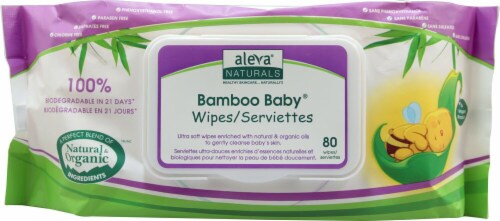 Aleva Naturals Bamboo Baby® Wipes Perspective: front