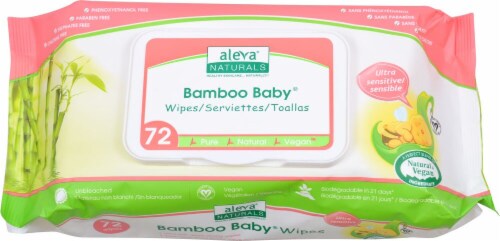 Aleva Naturals  Bamboo Baby® Sensitive Wipes Perspective: front