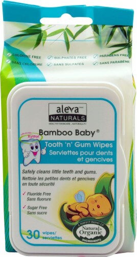 Aleva Naturals  Bamboo Baby® Tooth 'n' Gum Wipes Perspective: front