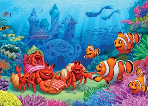 Cobble Hill Clownfish Gathering Tray Puzzle Perspective: front