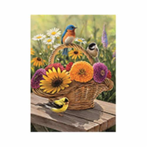 Outset Media Games OM58886 Bluebird & Bouquet Puzzle Tray 35 Piece Perspective: front