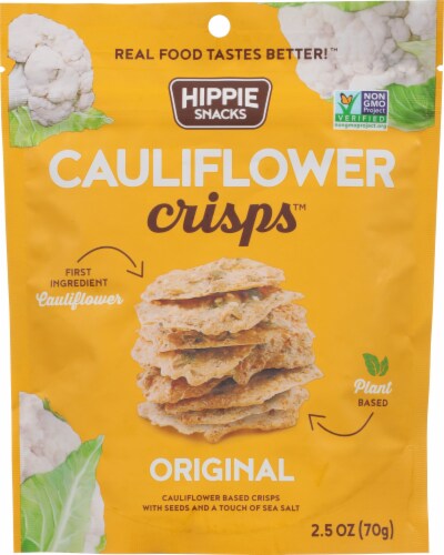 Hippie Snacks Original Cauliflower Crisps Perspective: front