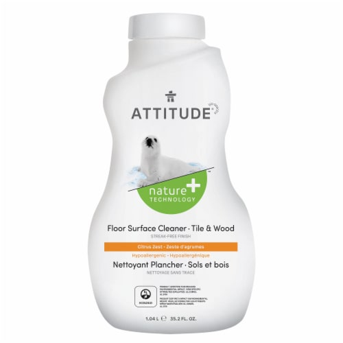 Attitude Citrus Zest Tile & Wood Floor Surface Cleaner Perspective: front