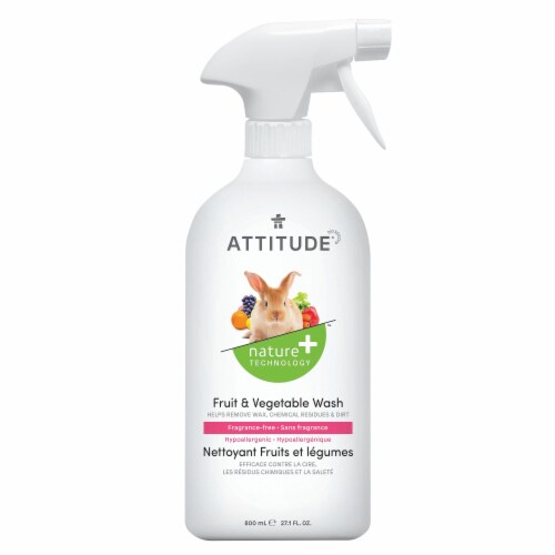 Attitude® Fragrance-Free Fruit & Vegetable Wash Spray Perspective: front
