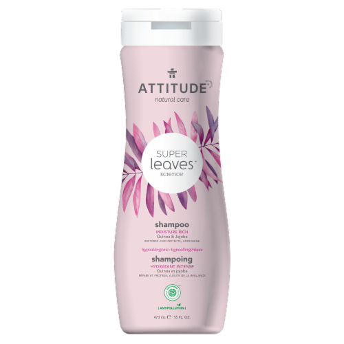 Attitude Super Leaves Quinoa and Jojoba Moisture Rich Shampoo Perspective: front