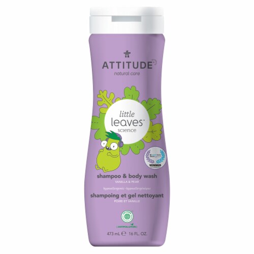 Attitude Little Leaves Vanilla & Pear 2 in 1 Shampoo & Body Wash Perspective: front