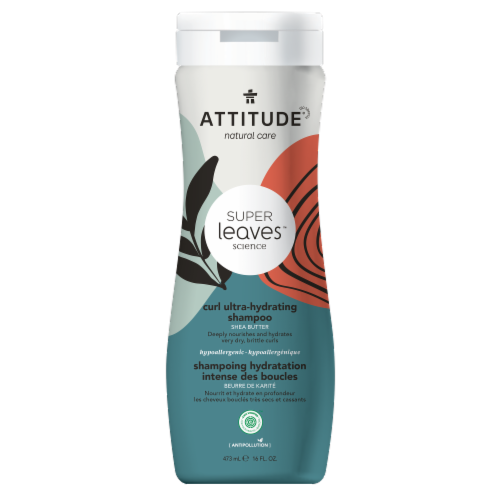 Attitude® Super Leaves™ Shea Butter Curl Ultra-Hydrating Shampoo Perspective: front
