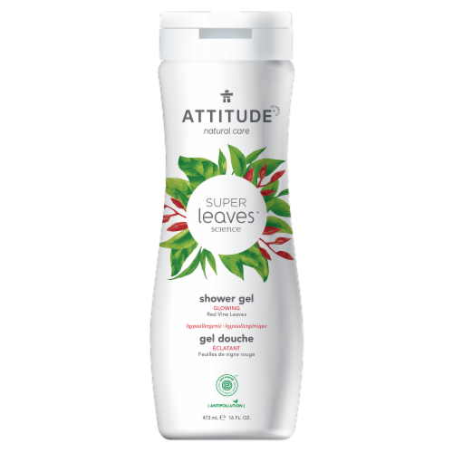 Attitude Super Leaves Red Vine Glowing Shower Gel Perspective: front