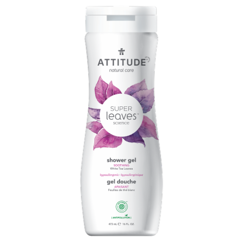 Attitude Super Leaves White Tea Soothing Shower Gel Perspective: front