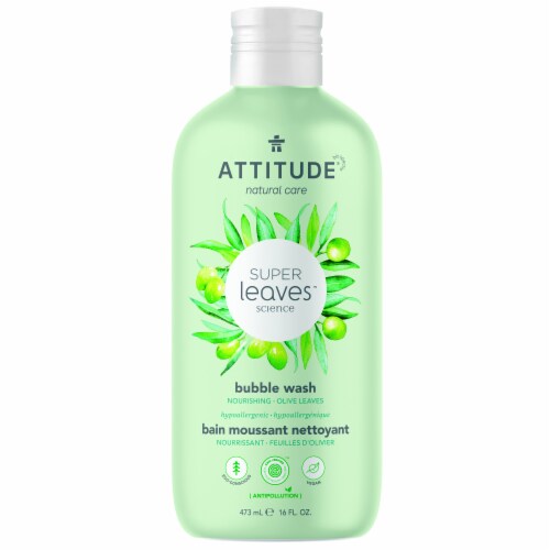 Attitude® Super Leaves™ Olive Leaves Bubble Wash Perspective: front