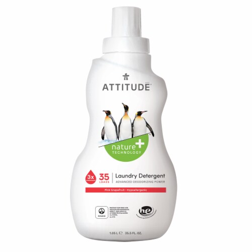 Attitude Pink Grapefruit Liquid Laundry Detergent Perspective: front