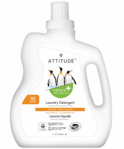 Attitude® Citrus Zest Laundry Detergent Perspective: front