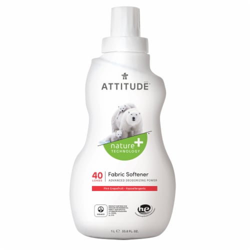 Attitude Pink Grapefruit Fabric Softener Perspective: front
