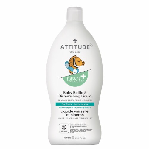 Attitude Little Ones Baby Bottle & Dishwashing Liquid Perspective: front