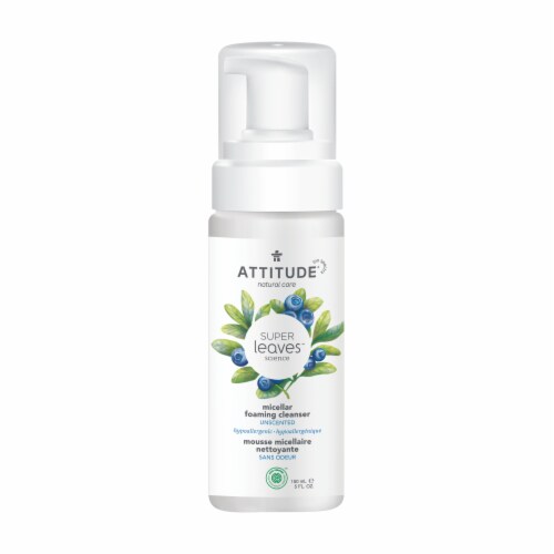 Attitude® Super Leaves™ Unscented Micellar Foaming Facial Cleanser Perspective: front