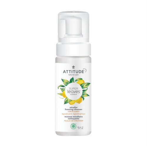 Attitude® Super Leaves™ Lemon Micellar Foaming Facial Cleanser Perspective: front