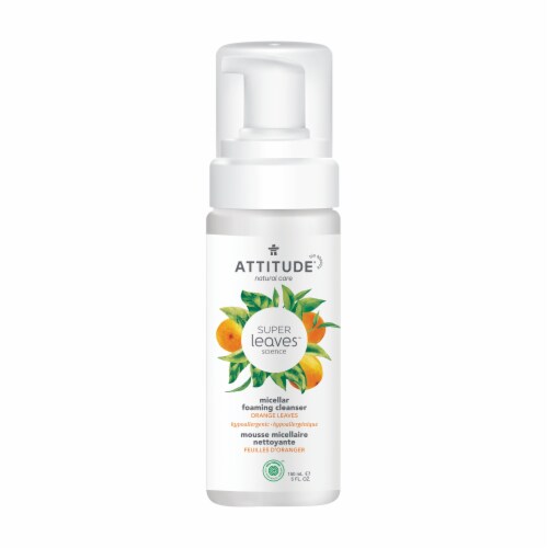 Attitude® Super Leaves™ Orange Micellar Foaming Facial Cleanser Perspective: front