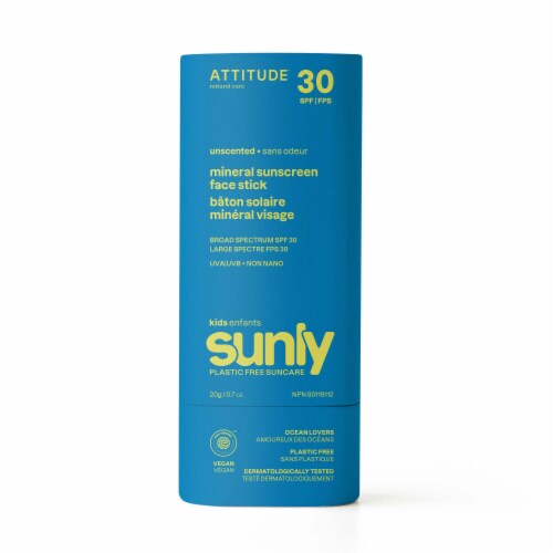 Attitude™ Sunly Kids Sunscreen Stick SPF 30 Unscented Perspective: front