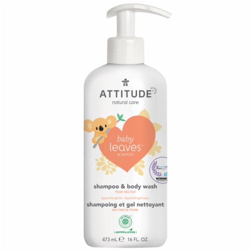 Attitude® Baby Leaves™ Pear Nectar 2 in 1 Shampoo & Body Wash Perspective: front