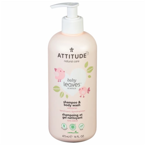 Attitude Baby Leaves Fragrance Free Shampoo & Body Wash Perspective: front