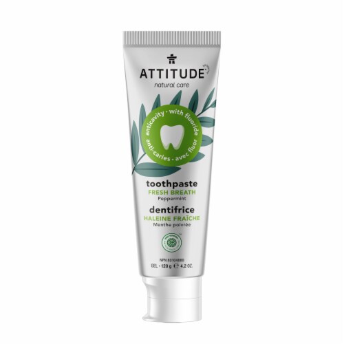 Attitude® Fresh Breath Anticavity Toothpaste with Fluoride Perspective: front