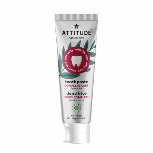 Attitude Complete Care Spearmint Flouride Toothpaste Perspective: front