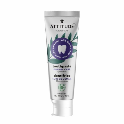 Attitude® Enamel Care Spearmint Anticavity Toothpaste with Fluoride Perspective: front