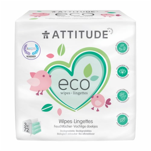 Attitude Eco Biodegradable Baby Wipes, 216 ct - Gerbes Super Markets