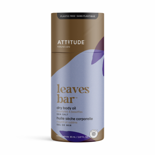 Attitude™ Natural Care Sea Salt Leaves Bar™ Dry Body Oil Perspective: front