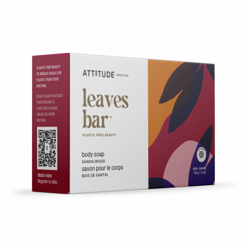 Attitude™ Sandalwood Leaves Bar™ Body Soap Perspective: front