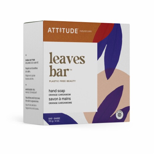 Attitude Leaves Bar™ Orange Cardamom Hand Soap Perspective: front
