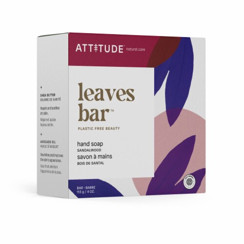 Attitude Leaves Bar™ Sandalwood Hand Soap Perspective: front