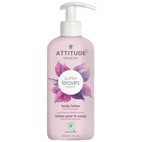 Attitude Super Leaves White Tea Soothing Body Lotion Perspective: front