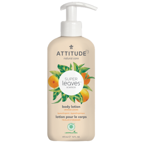 Attitude Super Leaves Orange Energizing Body Lotion Perspective: front