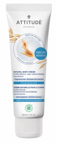Attitude® Sensitive Skin Fragrance Free Daily Moisturizing Natural Body Cream Perspective: front