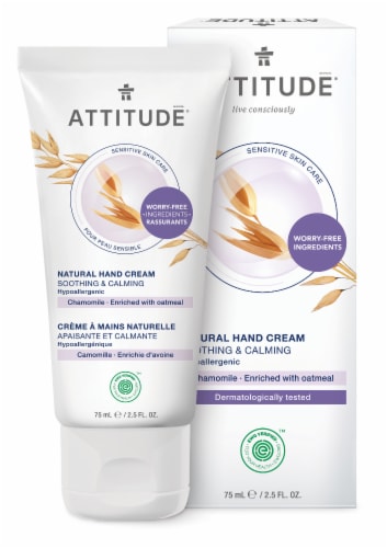 Attitude® Sensitive Skin Chamomile Natural Hand Cream Perspective: front
