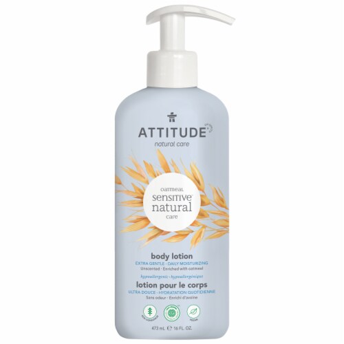 Attitude® Oatmeal Sensitive Extra Gentle Fragrance Free Daily Moisturizing Body Lotion Perspective: front
