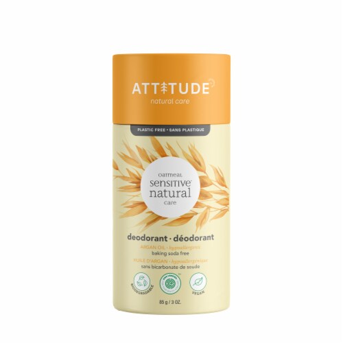 Attitude® Oatmeal Sensitive Baking Soda Free Deodorant With Argan Oil Perspective: front