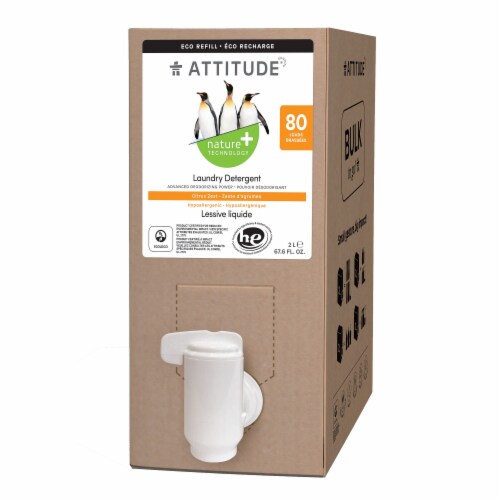 Attitude® Citrus Zest Laundry Detergent Perspective: front