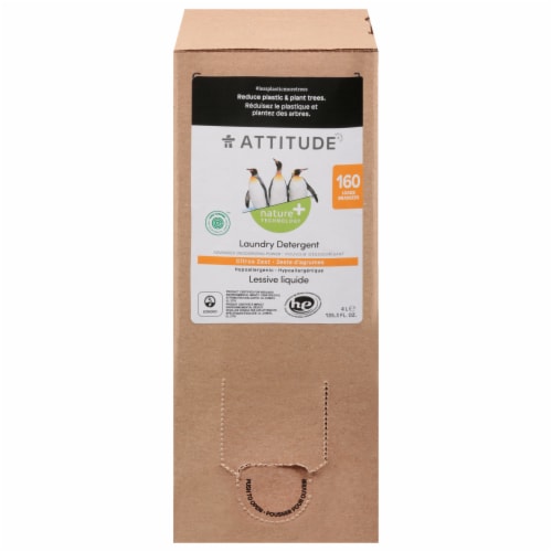 Attitude® Citrus Zest Laundry Detergent Perspective: front