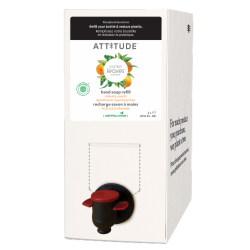 Attitude® Super Leaves™ Orange Leaves Hand Soap Refill Perspective: front