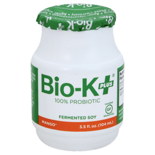 Bio-K+ Mango Fermented Soy Probiotic Perspective: front