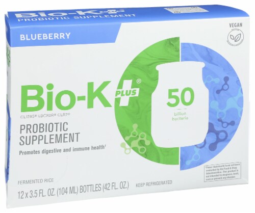 Bio-K+® Blueberry Fermented Rice Probiotic Perspective: front