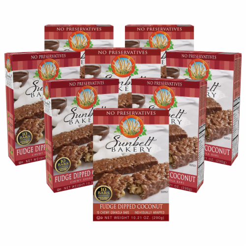 Sunbelt Bakery Fudge-Dipped Coconut Chewy Granola Bars, 1.1 oz Bars, 80 Count Perspective: front