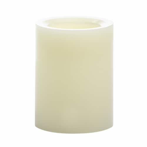Inglow Flameless LED Unscented Pillar Candle - Cream Perspective: front